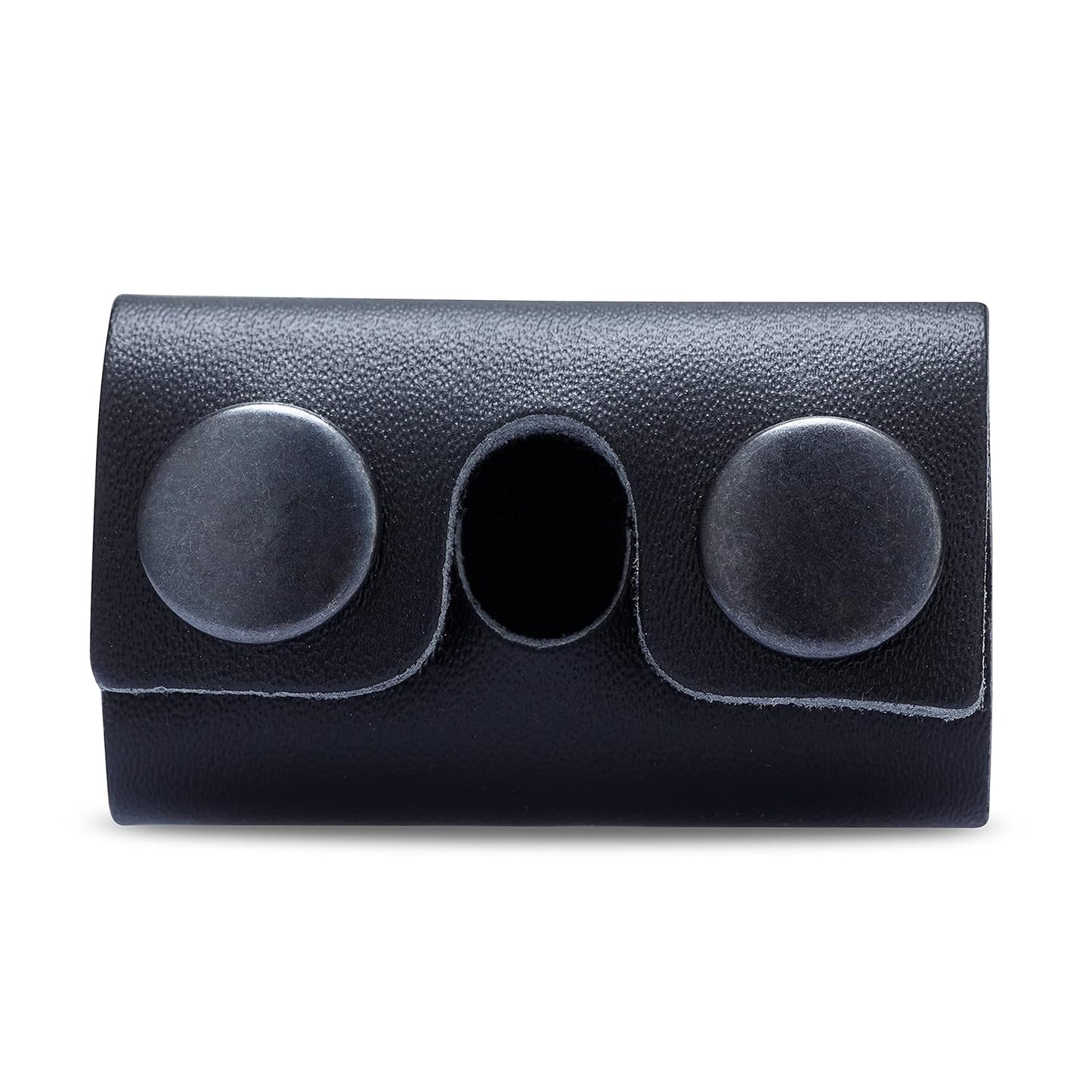 Safety Razor Head Protecting Leather Cover, Genuine Cowhide Leather Double Edge Safety Razor Case Accessories for Travel, Butterfly Razor Case (Black)