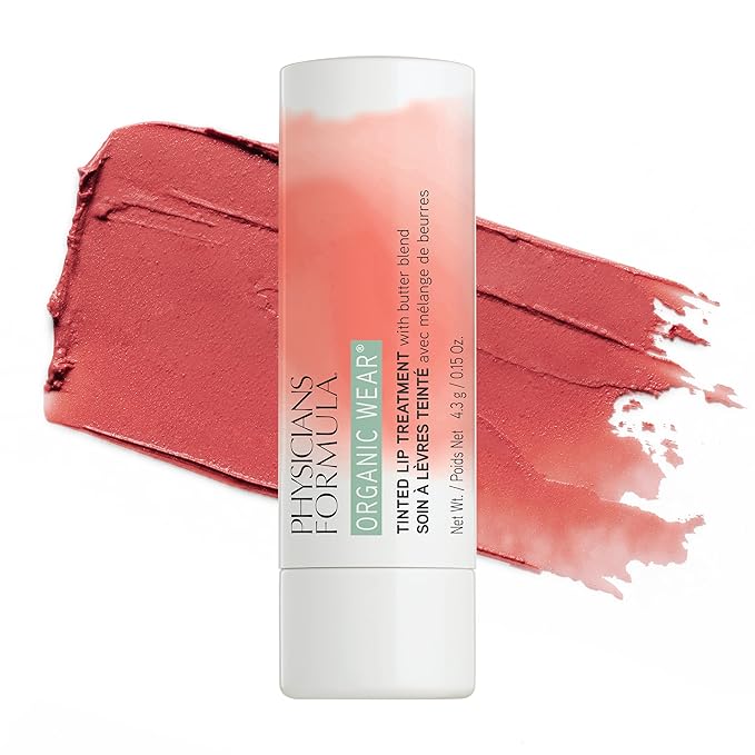 Physicians Formula Organic Wear All Natural Tinted Lip Balm Treatment, Red Love Bite | Dermatologist Tested, Clinicially Tested