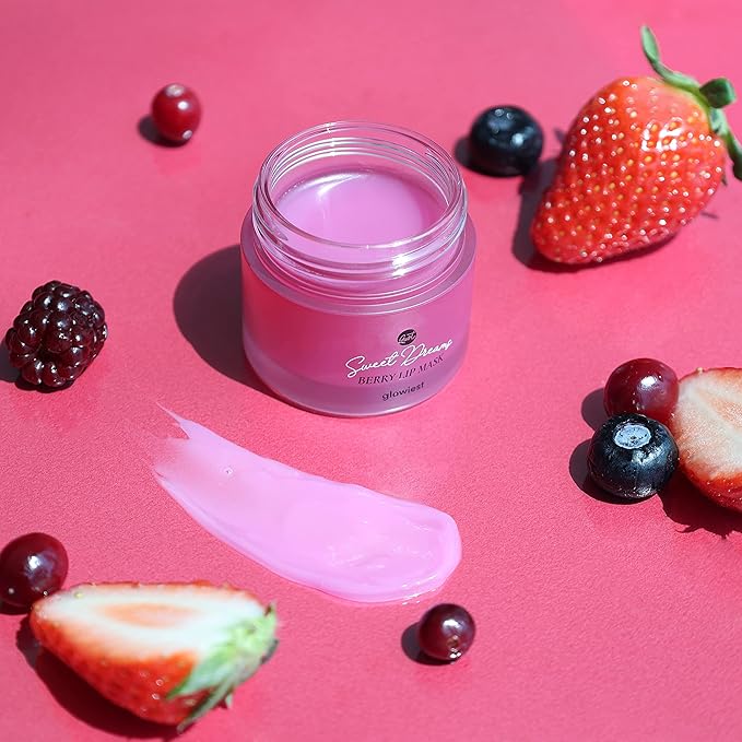 Sweet Dreams Lip Mask: Nourishing, Plumping and Hydrating Lip Balm | Ecofriendly Lip Sleeping Mask | Hyaluronic Acids + Vitamin C + Shea Butter + Antioxidants | Berry - 0.7 oz.