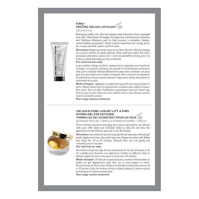 Peter Thomas Roth | Full-Size Firming Favorites 2-Piece Kit | Bestselling Peeling Gel For Face and Gold Eye Patches For Wrinkles, 2 ct.
