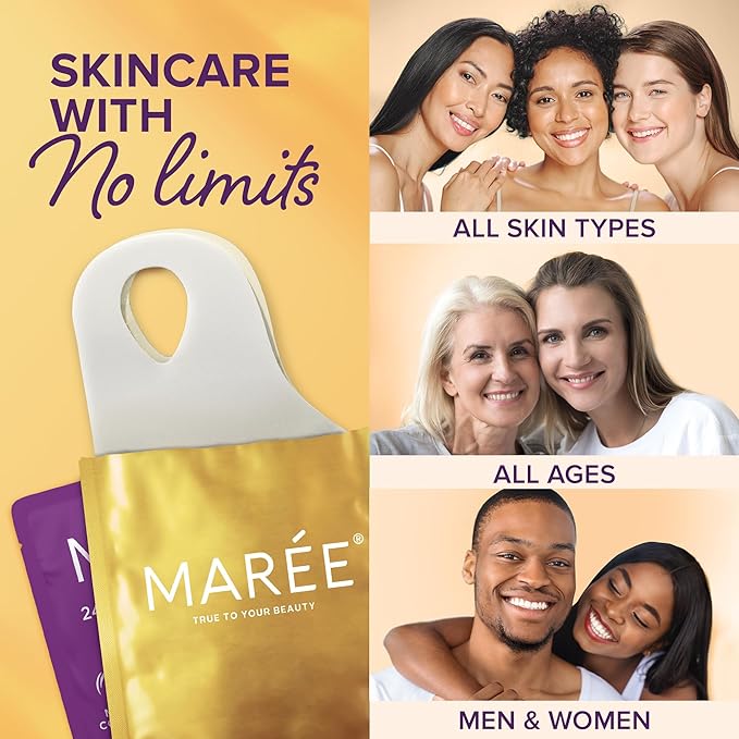MAREE V Line Lifting Mask with 24K Gold – Deep Collagen Face Mask for Women – Jawline Shaper Mask with Retinol & Hyaluronic Acid – Neck Tightening & Firming - Double Chin Strap for Face Lift