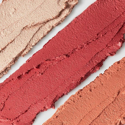 Axiology Multi Stick Crayons For Eyes, Lips, Cheeks Balmies Trio Gift Set Creamy Buildable Lightweight Moisturizing Blush Face Sticks Contour & Highlight All Day Wear Face Makeup (Malibu Magic)