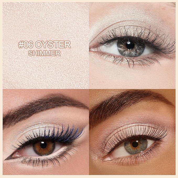 Erinde Waterproof Eyeshadow Stick, Cream Eye Shadow Stick, Long-Lasting, Crease-Proof, Cream to Powder Buildable & Blendable Eye Shadow Pencils Crayon, Vegan & Cruelty-Free, 06 Oyster