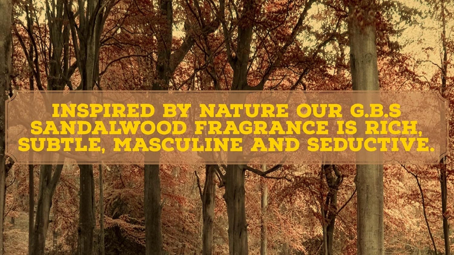 G.B.S 97% All Natural Shave Soap - Creates a Rich Lather Foam for Wet Shaving Experience (3 Pack Sandalwood) Birthday Gift