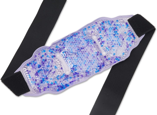 Premium Hot Cold Gel Bead Ice Pack by FOMI Care | Cool Compress for Lower Back, Shoulder, Knee, Bicep, Stomach | Coccyx, Sciatica, Tailbone Pain Relief | Flexible, Reusable Heating Pad | (Purple)