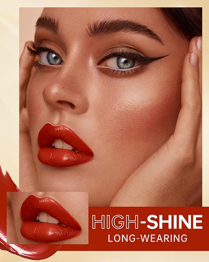 MAKI YIKA Red Lipstick for Women Moisture Hydrate Lipsticks Glossy Coral Lipsticks Sheer Finish Lightweight Tinted Lip Balm(Z05 Coral Moon)