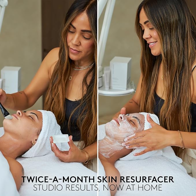 SHANI DARDEN SKIN CARE Triple Acid Peel, 2-Step Exfoliating Face Peel with Mandelic, Lactic & Glycolic Acids, Kaolin Clay Neutralizing Mask & Brush, Helps Improve Dark Spots & Skin Texture, 0.5 fl oz