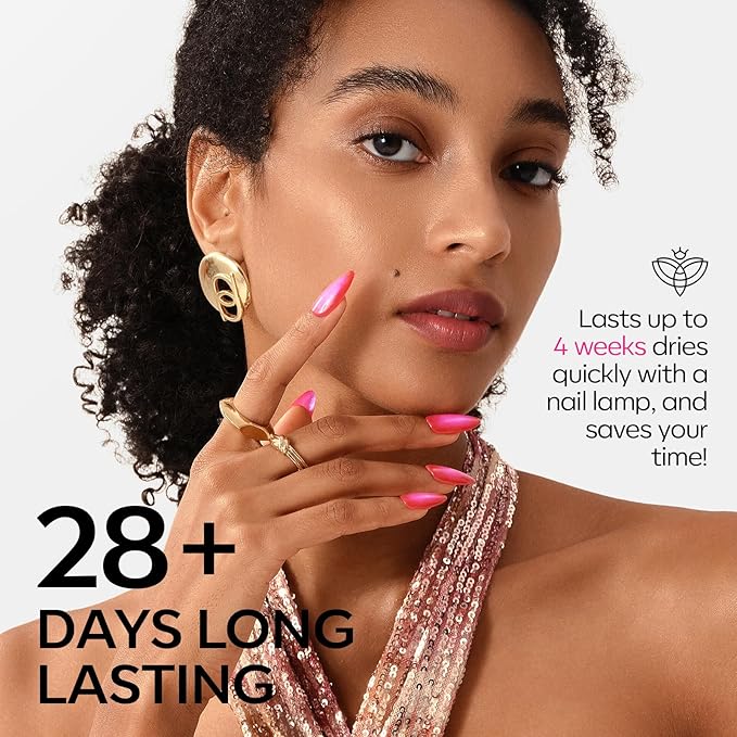 modelones Summer Gel Nail Polish, 6 Colors Jelly Gel Polish Neon LGBT Red Blue Green Pink Purple Nail Art Design Translucent Soak Off Manicure Salon DIY Girls Women Gift