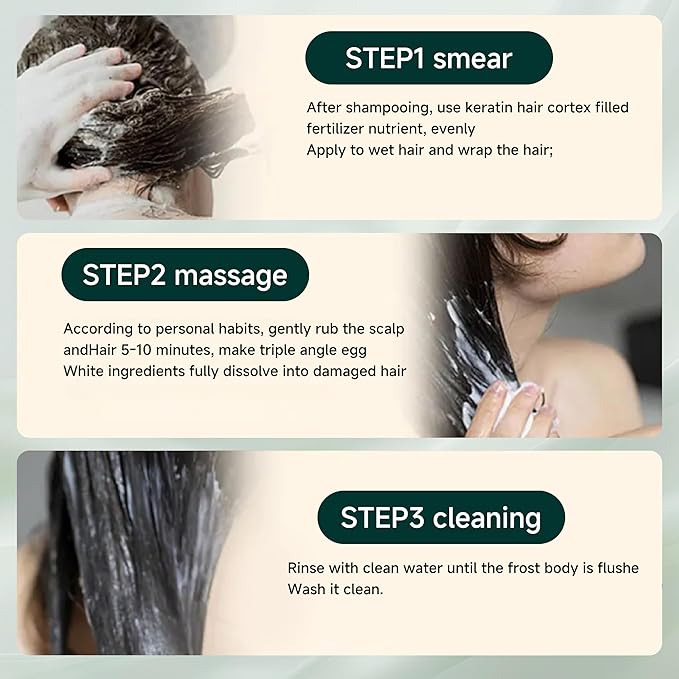 Peptide keratin hair conditioner, hair nourishing mask 2pcs,Deep Conditioning Hair Mask,Hair Treatment for Lasting Shine and Smoothness for Dry Damaged Hair