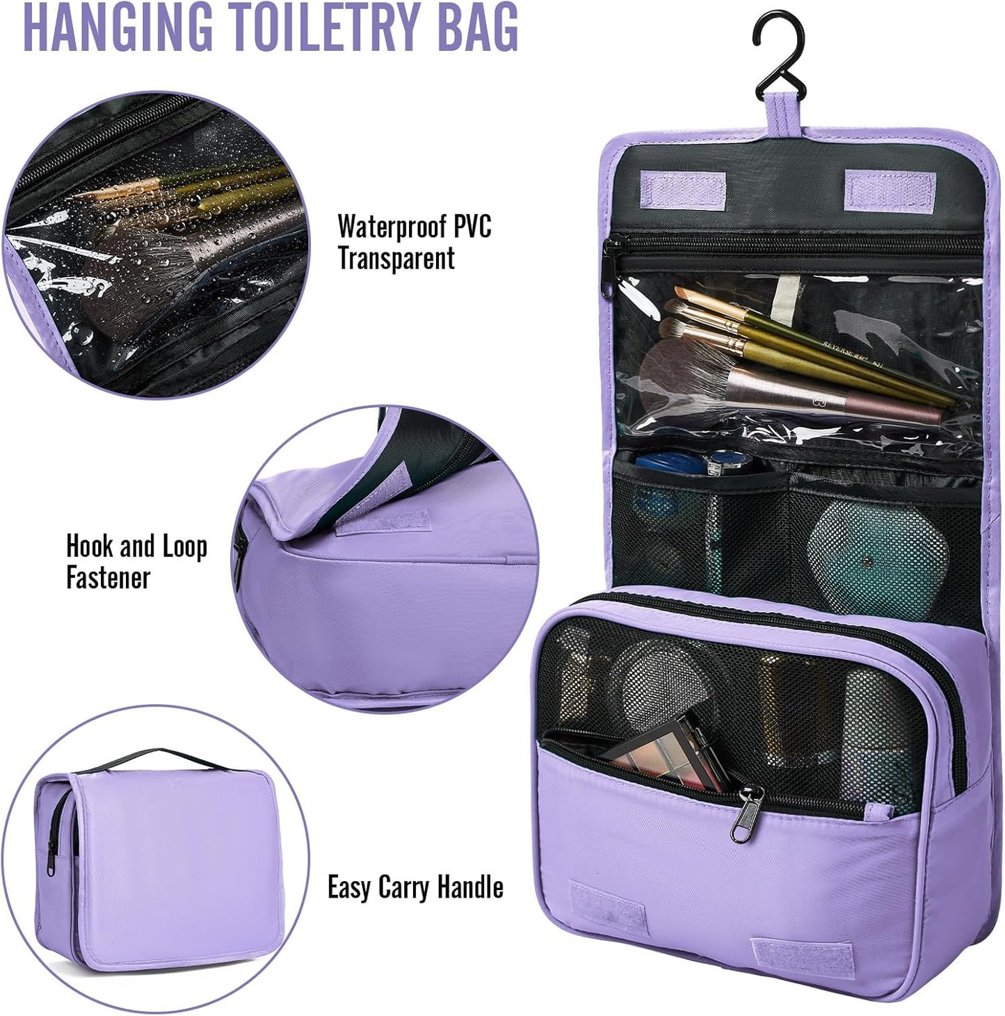 Veken 8 Set Packing Cubes for Travel Essentials, Suitcase Organizer Bags in 4 Sizes, Carry-On Luggage Accessories with Large Laundry & Hanging Toiletry Bag, Must-Have for Airplane, Road Trip & Camping