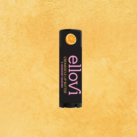 Natural Lip Butter Lip Balm - Creamsicle - Pure Enough to Eat - Made With Just 6 Vegan Ingredients - 100% Natural & Organic Moisturizing Lip Care for All Day Hydration (Single)