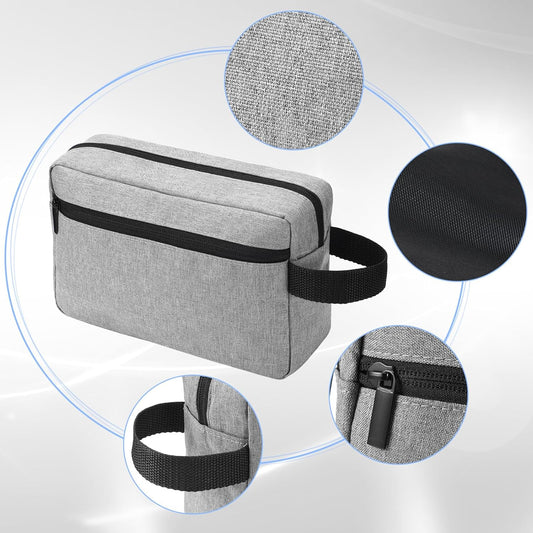 Paterr 16 Pcs Travel Toiletry Bag for Women Men Large Water Resistant Shaving Bag Hanging Cosmetic Bag with Handle and Divider Storage Travel Pouch Case (Gray)