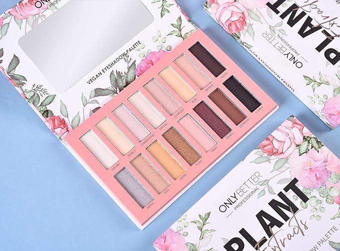 Vegan Eyeshadow Palette High Pigmented Brown Eyeshadow Palette Easy to Blend Color Fusion 16 Shades Metallic and Shimmer Nude Eyeshadow Palette Long Lasting Sweatproof and Waterproof