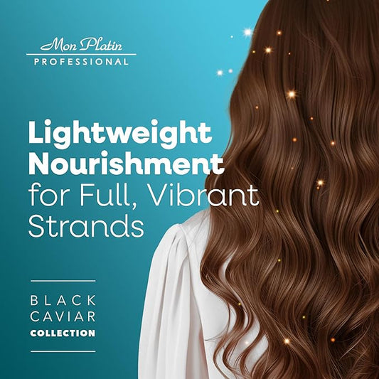 Mon Platin Professional Black Caviar Volumizer Hair Shampoo - For Fine, Thin, Fragile Hair - Enriched with Black Caviar, Hair Shampoo for Damaged hair, Volume Shampoo, SLS/Salt Free 500ML