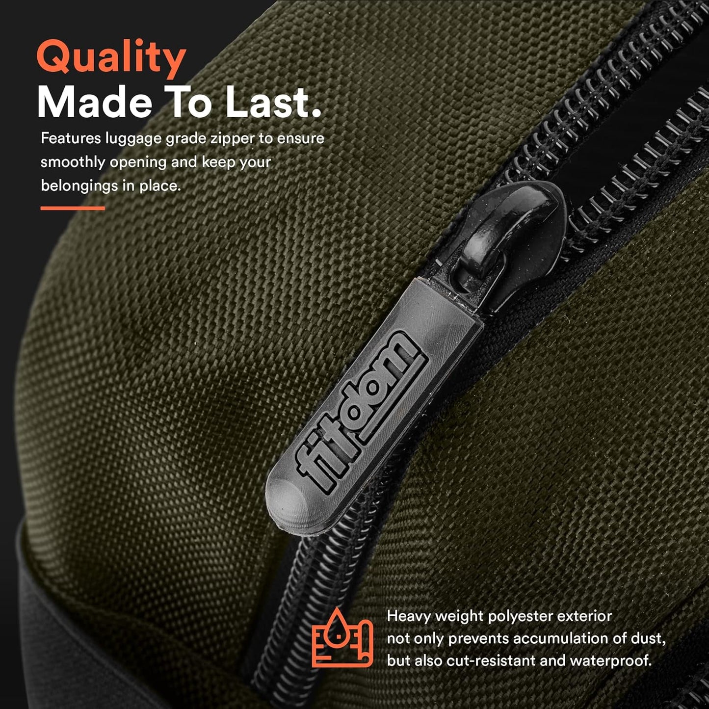 Fitdom Tactical Toiletry Bag Dopp Kit Case For Men. Perfect For Travel & Storage. Fits Large & Small Cosmetic Makeup, Clipper, Toothbrush, Shower, Shaving & Grooming Care. Best Overnight Organizer