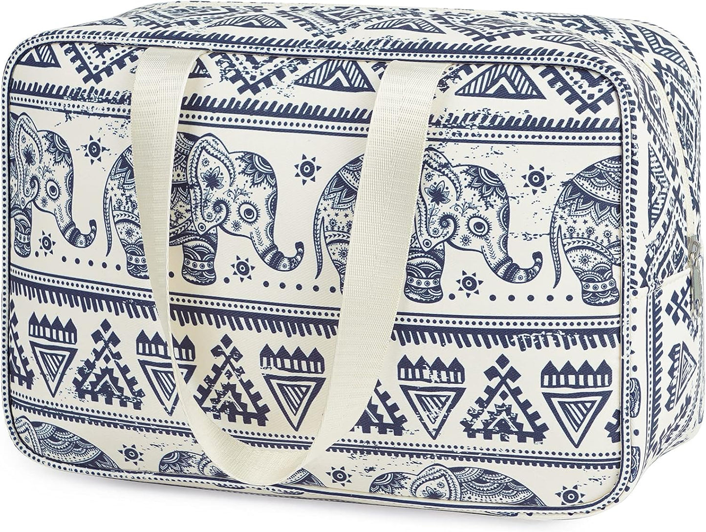 Full Size Toiletry Bag Women Large Cosmetic Bag Travel Makeup Bag Organizer Medicine Bag for Toiletries Essentials Accessories (Large, Elephant)