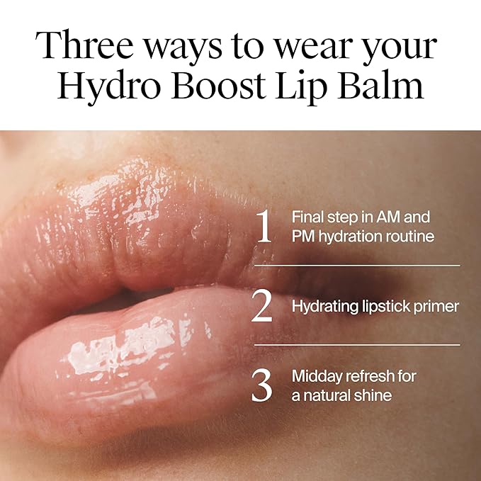 Neutrogena Hydro Boost Hyaluronic Acid, Unscented Lip Balm Leaves Lips Feeling Hydrated, Sheer Ice Nude Lip Balm with a Sweet Sugar Flavor, Fragrance Free, 0.5 oz