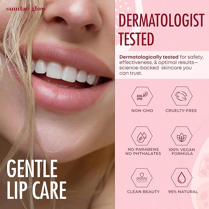 Watermelon Lip Mask - Dermatologist Tested, Anti-Aging, Korean Skin Care, Deep Hydration, Overnight Lip Repair - Vegan, Clean Beauty, 95% Natural, Cruelty-Free - 1 Pack