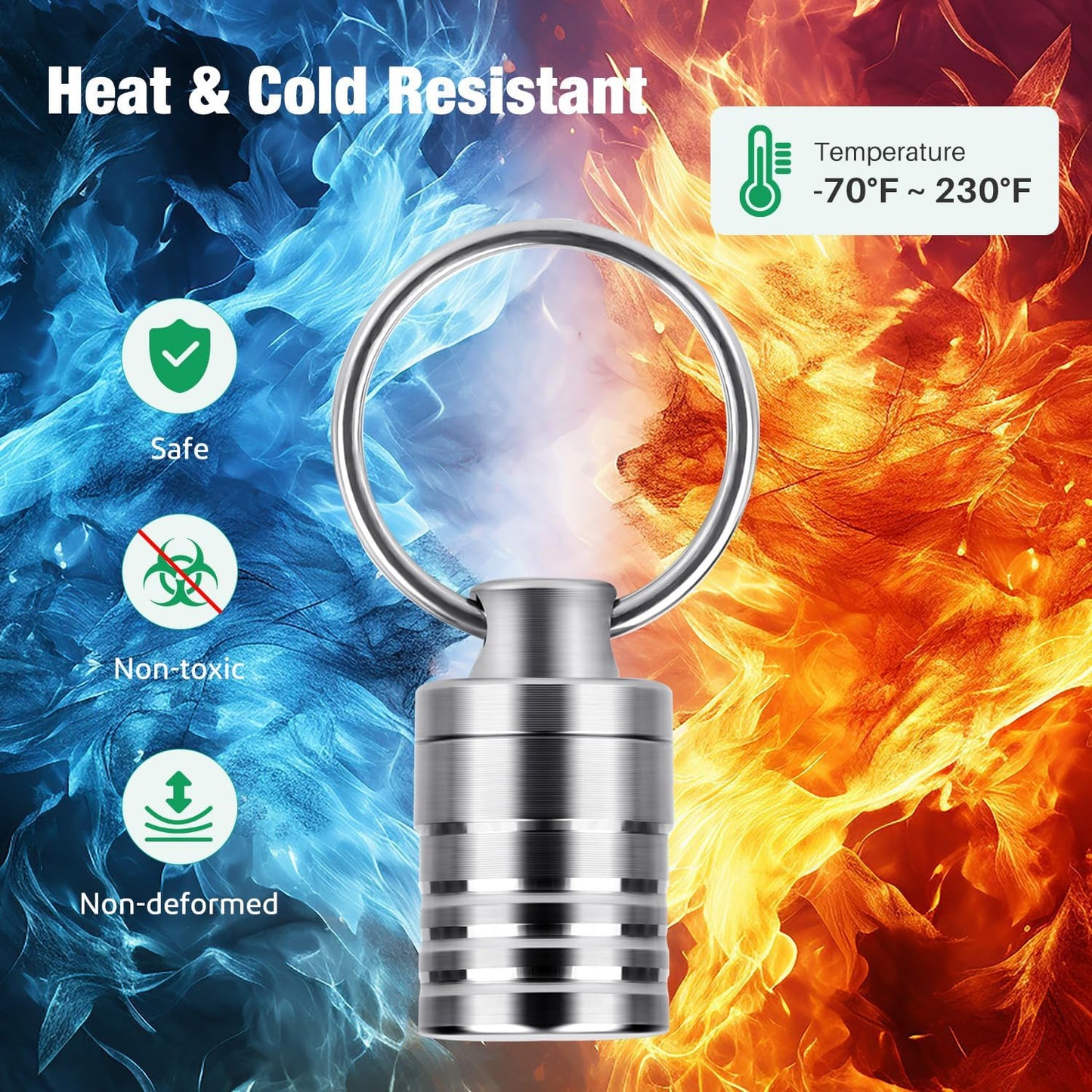 Micro Pill Holder with Keychain Necklace, Opret Titanium Pill Container for Travel Purse Pocket, Waterproof Pill Case for Emergency Aspirin & Nitroglycerin, Pill Necklace for Women and Men