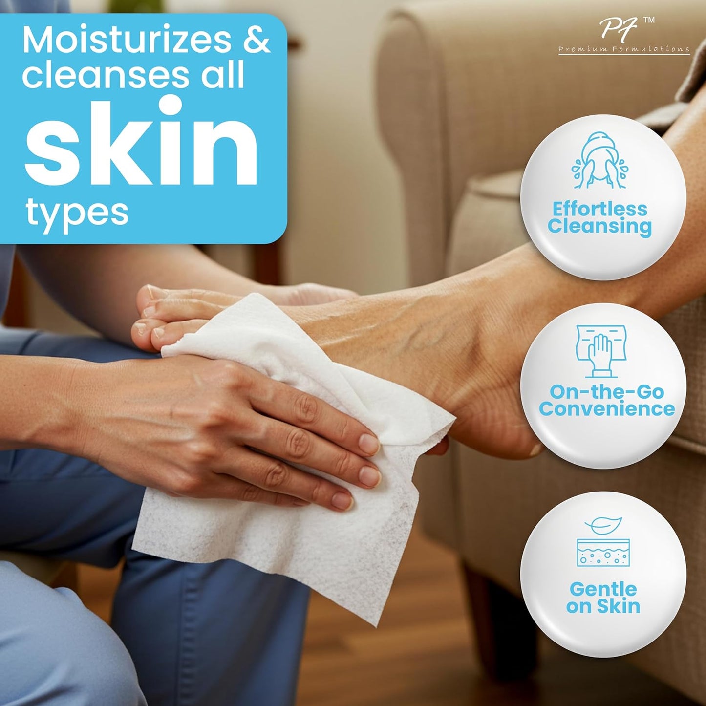 XL Adult Wipes – (4 Packs x 56 Wipes = 224 Wipes) High Traction, Uber Thick & Extra Large Wash Cloths | Disposable Incontinence Wipes with Aloe for Elderly Care & Hygiene