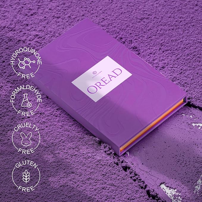 Color Nymph Makeup Kit for Women, All In One Notebook Makeup Palette Set With Mirror for Girls Includes 24 C Eyeshadow Palette,Lipgloss,Face Powder,Blushes (Purple)