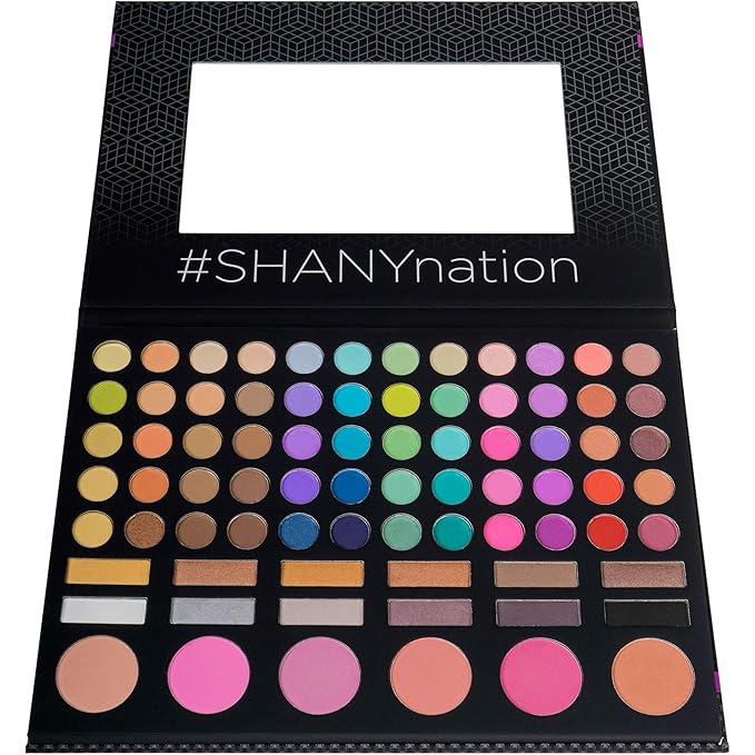 SHANY Festival Ready Palette - Highly Pigmented Blendable Eye shadows, Makeup Blush and Face powder Makeup Kit with 78 Colors - Makeup Palette