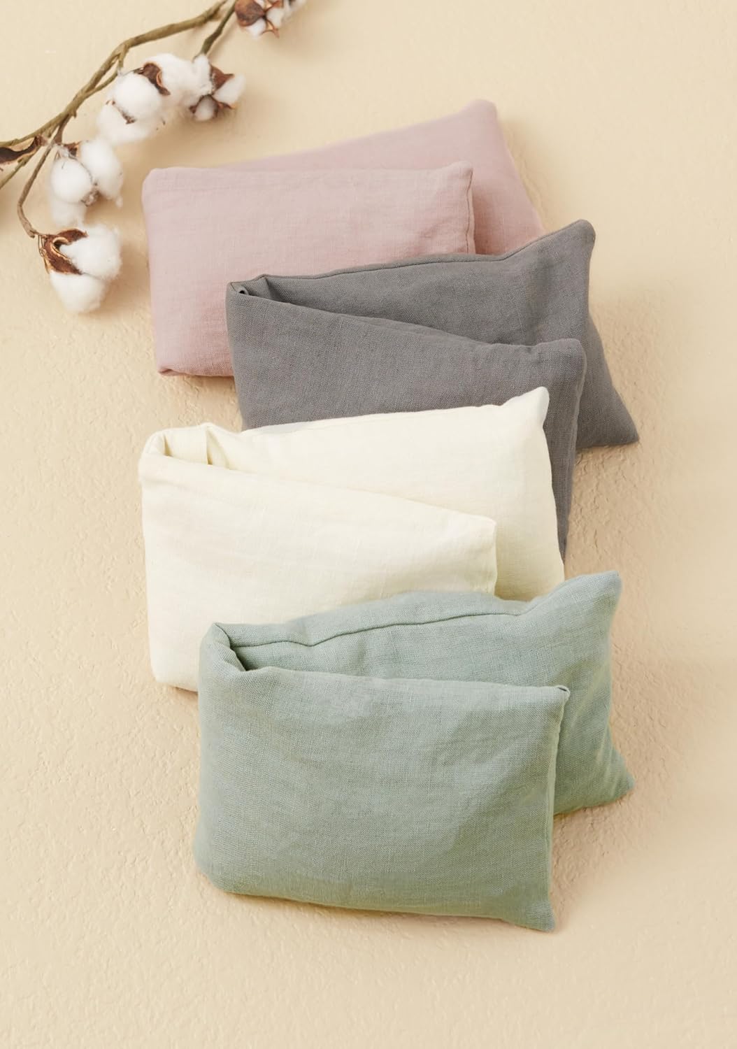 Bucky Linen Hot & Cold Body Wrap, Natural Buckwheat Filling, Pink, 16x5-inch