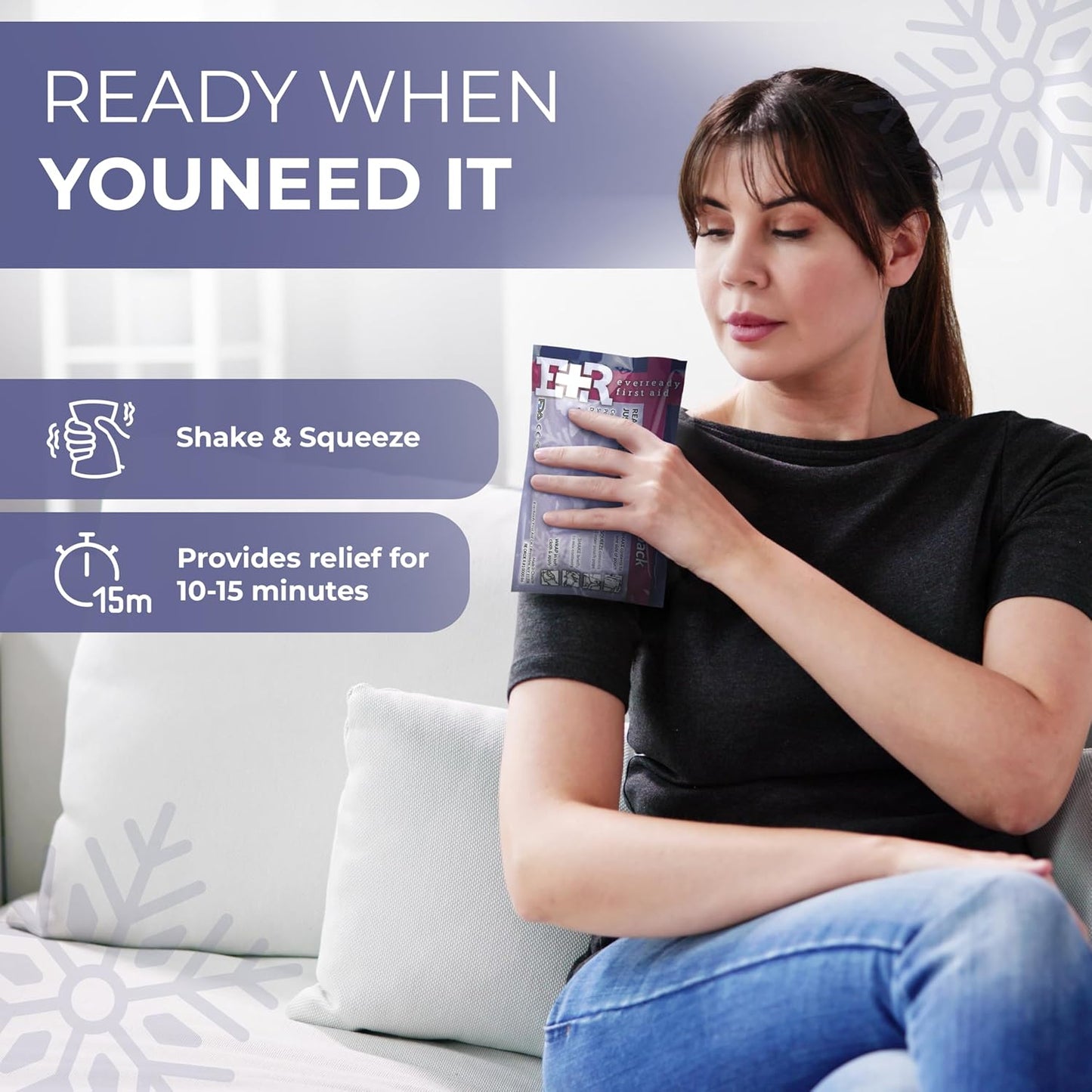 Ever Ready First Aid Disposable Cold Compress – Instant Ice Pack for Injuries, Swelling & Pain Relief – 4.5" x 7" – 24 Pack