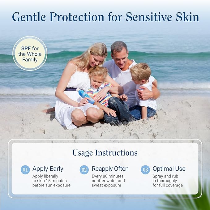 Florida Glow SPF 50 Sunscreen Spray - Hawaii 104 Reef Act & Florida Keys Compliant, Broad Spectrum, Water Resistant Sport Sun screen - Child Friendly PABA-Free & Oxybenzone Free (5.5 Fl Oz 1-Pack)