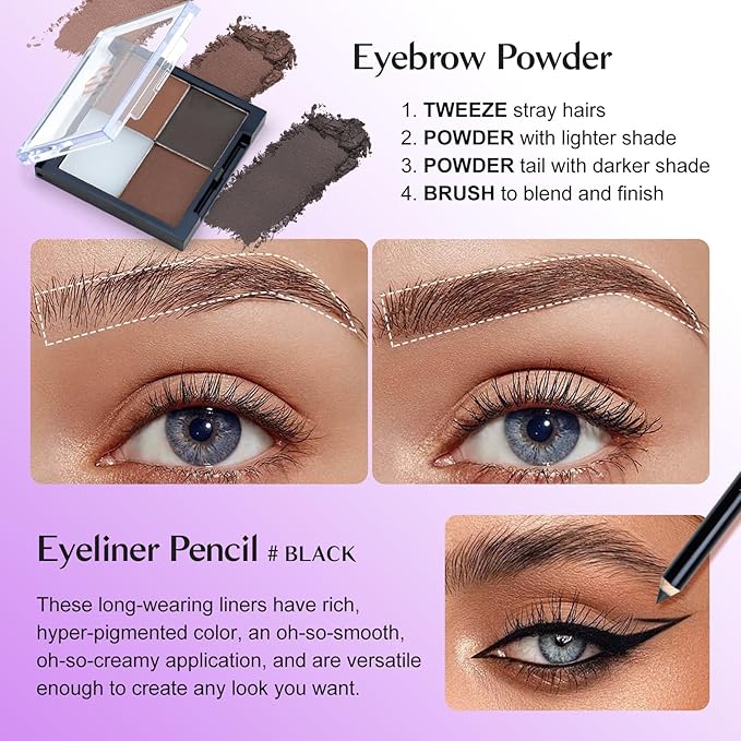 Color Nymph All in one Makeup Kit For Girls Teens, Makeup Set 4 Trays Spacious Space Train Case for Beginner with Eyeshadow Highlighter Lipgloss Blush Contour Concealer Brush Eyeliner Lipbalm