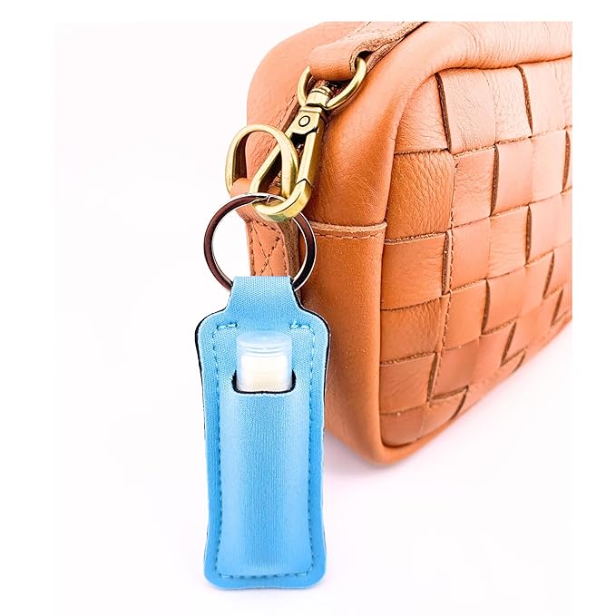 Sweet Watermelon Chapstick 6-Pack. Includes Bonus Lip Balm Holder Keychain (Blue). Limited Edition Flavor from the Chapstick I Love Summer Collection, Unique Gift Bundle from Tiny Seed