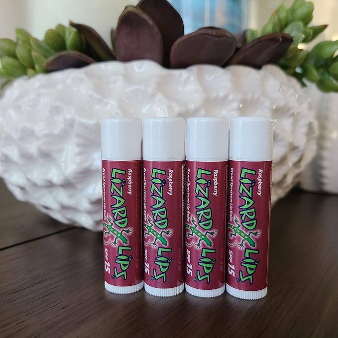 Lizard Lips SPF 15 Lip Balm (Raspberry)