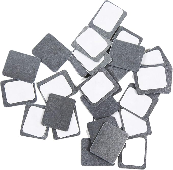 Square Metal Stickers 26mm 30-Pack for Non-Magnetized Makeup Pans