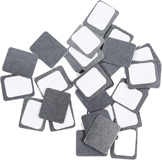 Square Metal Stickers 26mm 30-Pack for Non-Magnetized Makeup Pans