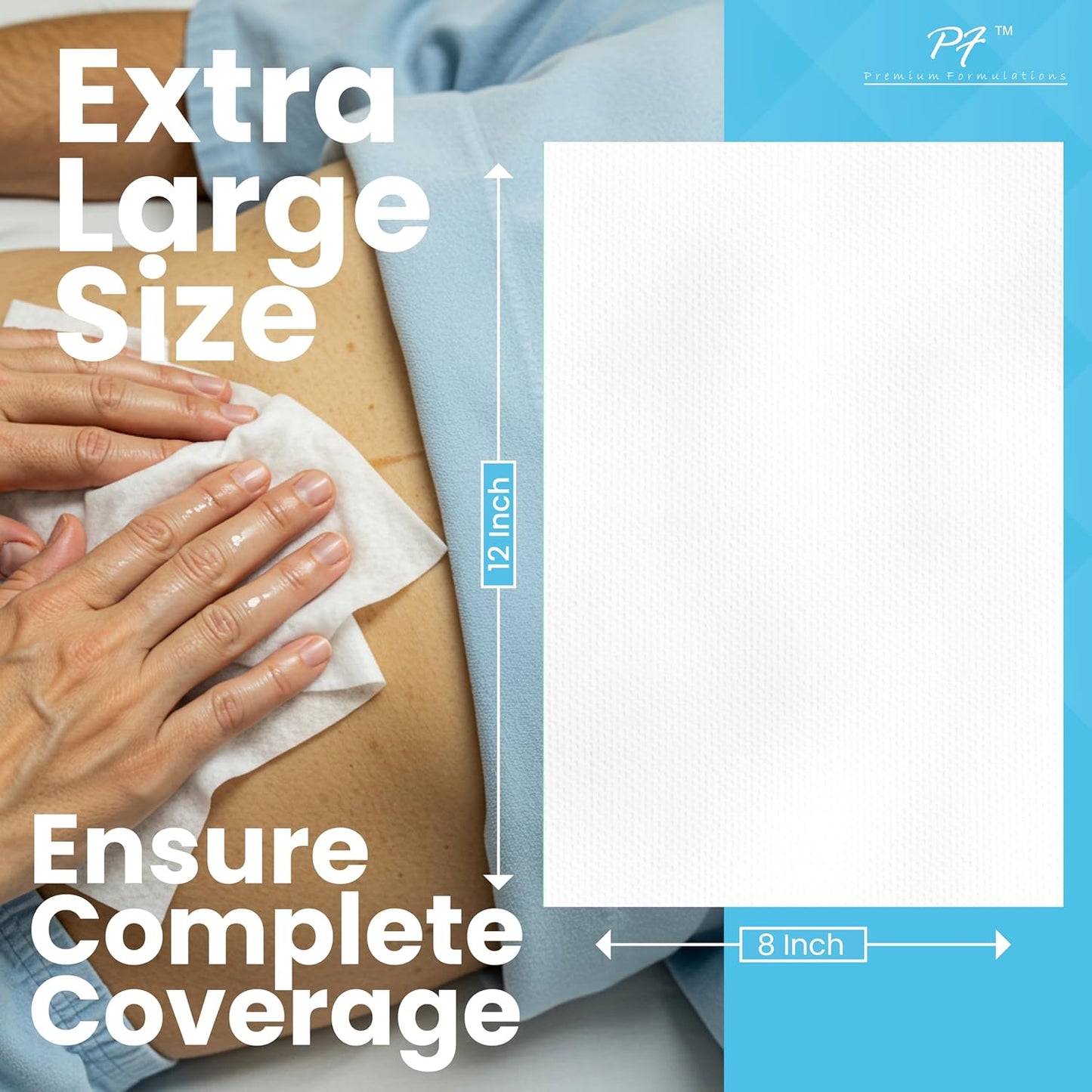 XL Adult Wipes – (56 Wipes) High Traction, Uber Thick & Extra Large Wash Cloths | Disposable Incontinence Wipes with Aloe for Personal Hygiene