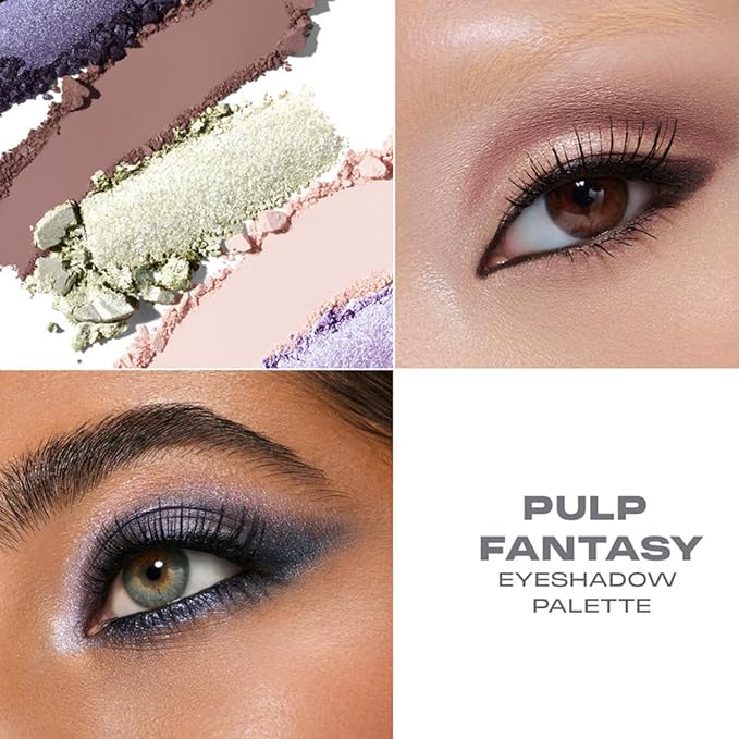 Morphe Pulp Fantasy Artistry Palette - Foil-Effect Eyeshadow Palette with Matte, Shimmer & Foil Finishes - Violet, Rich Taupe & Brown Eyeshadow with Luminous Payoff (0.35 oz)