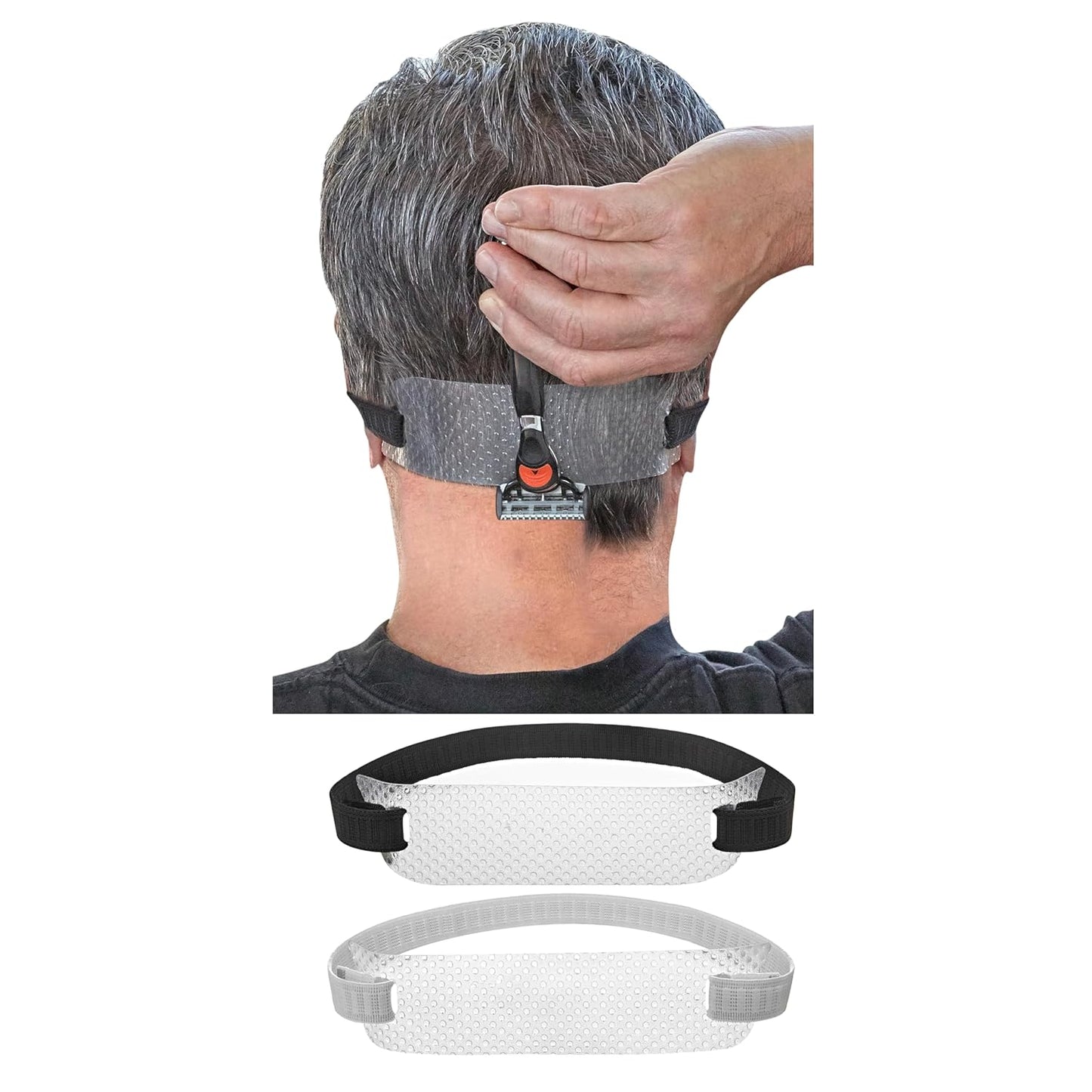 Quality Time Neck Hair Line, 2 Neckline Templates for Shaving and Keeping a Clean and Nice Neck Hairline: Stencils/Guards/Guides for Neckline Haircut, Do-it-Yourself