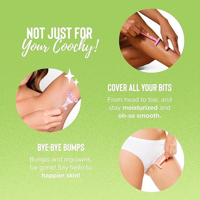 Coochy Shave Cream - Moisturizing Shave Lotion - Gentle Intimate Shaving Cream - For Bikini Area, Underarms, Legs & More - Rash-Free, Hydrating Formula - Key Lime Pie, 3.4 oz