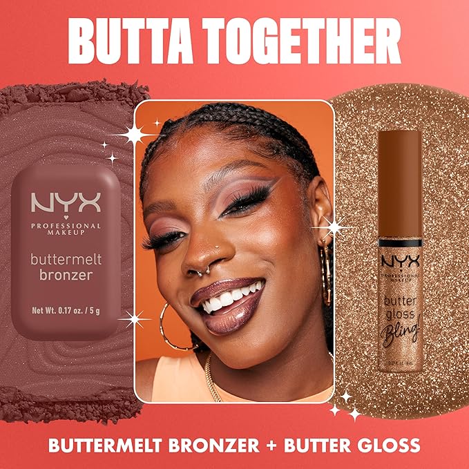 NYX PROFESSIONAL MAKEUP Butter Gloss Bling Lip Gloss, Non Sticky and Shiny Vegan Lip Makeup - Big Spender