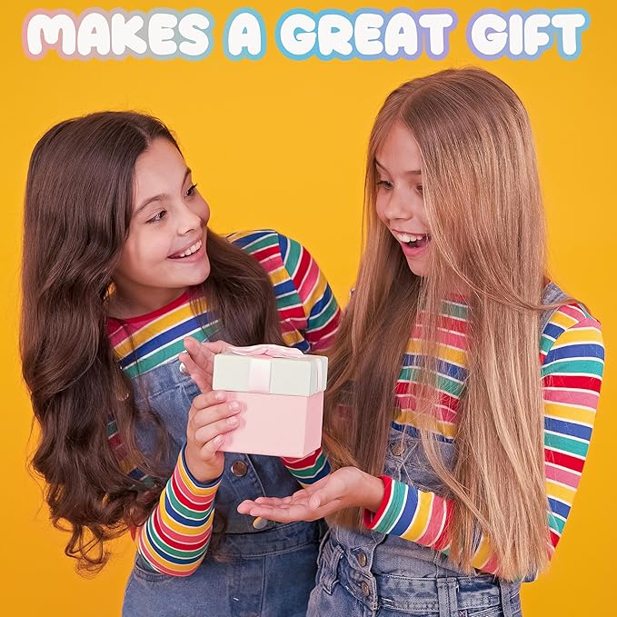 Expressions - 5pc Cosmetics Lip Kit For Kids w/Lip Glosses, Lip Balms & Tin Box Storage Case,I Believe in Unicorns Hologrpahic,Washable + Non Toxic