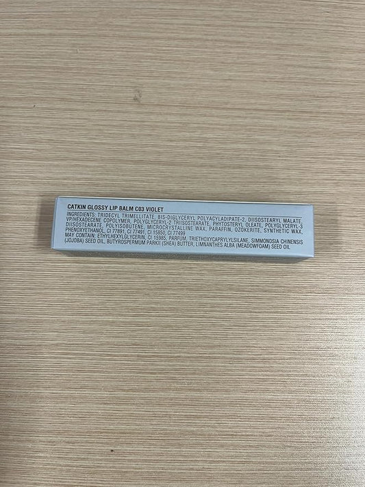 CATKIN Glossy Lip Balm Ultra Hydating Glow Lip Tinted Jelly Plump Melting Balm Shea Butter Repair Soothing For Dry Lips Dewy Finished 0.12 oz C03 VIOLET