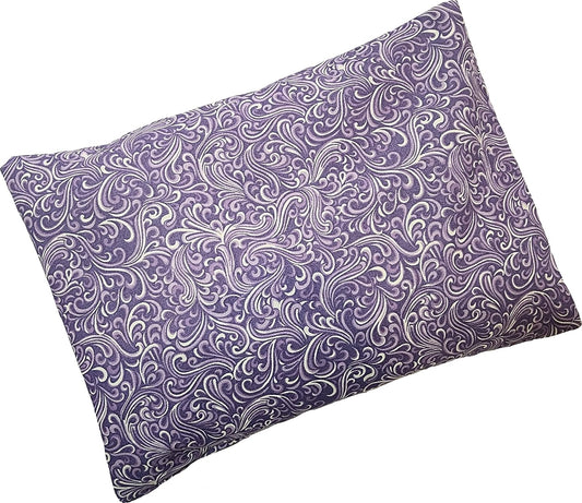 Microwavable Corn Filled Heating Pad and Cold Pack/Washable 100% Cotton Cover (Breezy - Lavender, 7.5in W x 11in L)