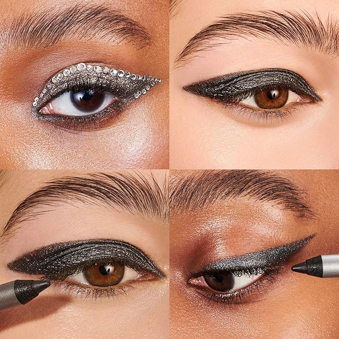 Wonderskin Eyeliner Pencil, 1440 Longwear Blue Glitter Eyeliner Pencil - Waterproof, Sharpenable & Smudge Proof