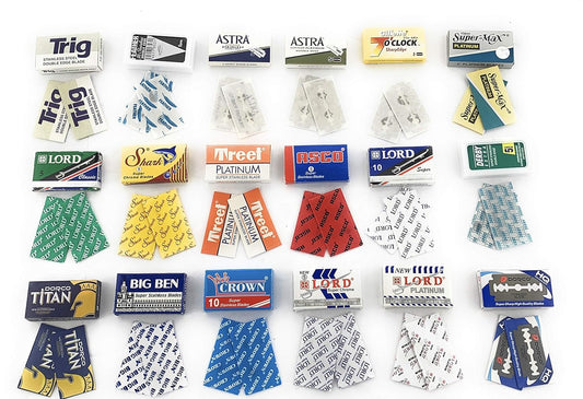 G.B.S Sharp Blades and Styptic Powder Jar, Stops Bleeding from Shaving Nicks and Cuts Soothes Skin and Pore After Shave, Pack of 36