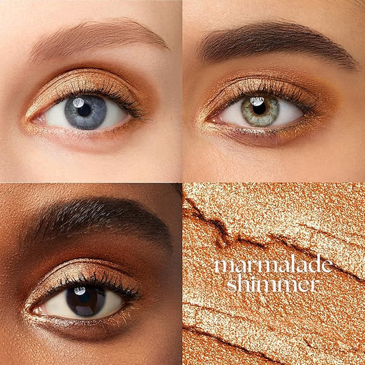 Julep Eyeshadow 101 Cream-to-Powder Waterproof Shadow Stick – Marmalade Shimmer – Long-Lasting, Crease-Proof, Orange Apricot Shimmer Cream Eyeshadow with Built-in Smudger