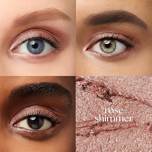 Julep Eyeshadow 101 Cream-to-Powder Waterproof Shadow Stick – Rose Shimmer – Long-Lasting, Crease-Proof, Pearlescent Rose Shimmer Cream Eyeshadow with Built-in Smudger