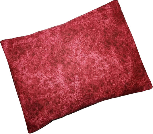 Microwavable Corn Filled Heating Pad and Cold Pack/Washable 100% Cotton Cover (Etched - Burgundy, 7.5in W x 11in L)