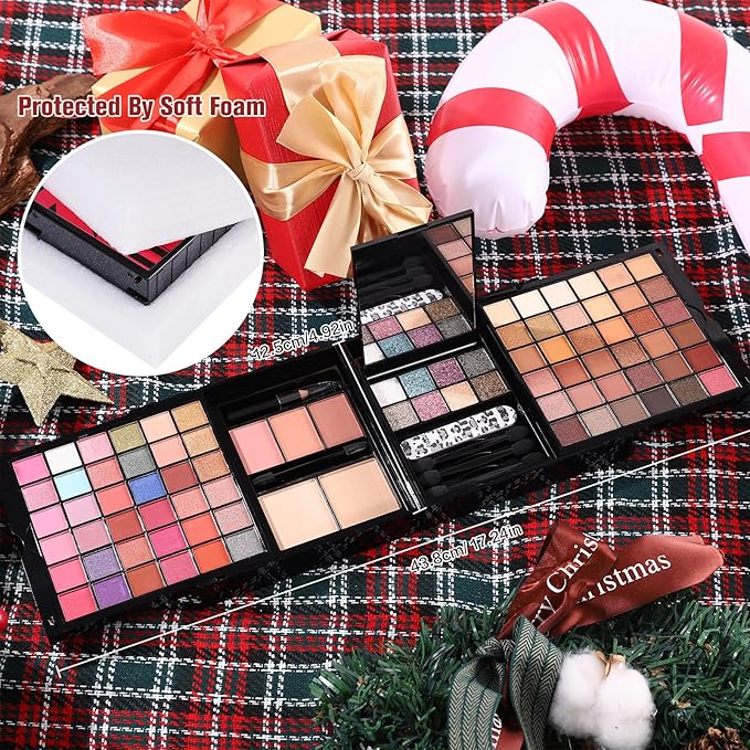 Makeup Sets For Teens Women Full Kits - All in One Gift Makeup Kits For Girls Make Up Set Included Eyeshadow, Blusher, Compact Powder, Eyeliner Pencil For Beginners (N)