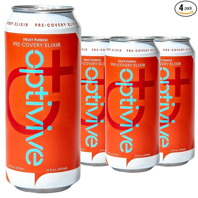 Optivive Pre-covery Elixir Clear Liquid Nutrition Pre Surgery Drink, Post Op Surgery Essentials, Chemotherapy Must Haves for Women and Men, Colonoscopy Prep Drink, Fruit Punch Flavor, 16oz (4 Pack)