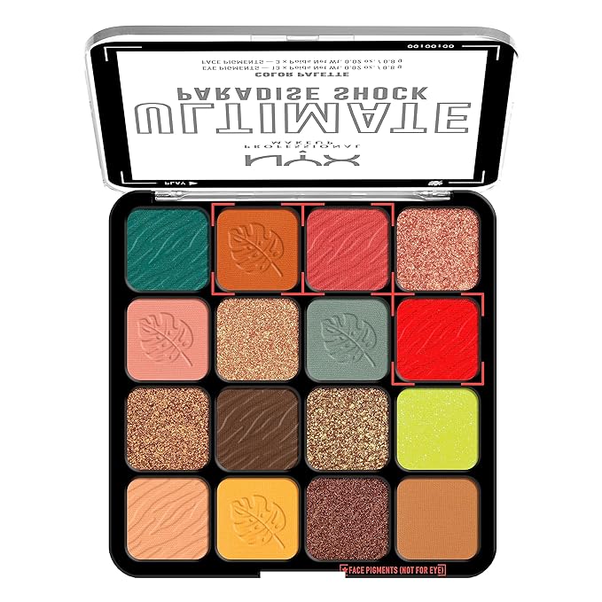 NYX PROFESSIONAL MAKEUP, Ultimate Shadow Palette, Eyeshadow Palette - Paradise Shock